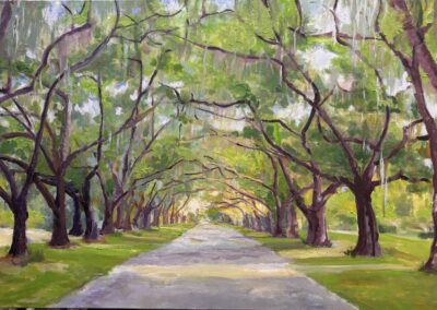Country Lane, 2026, 48x36", oils on gallery wrapped canvas. Price: 2,500 Artist's description: A scene from Buckingham Fl capturing the beauty and promise of our community.
