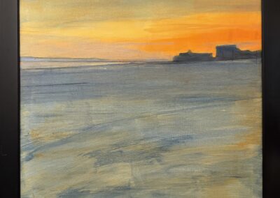Ft Myers Beach Diamond Head, 2025, 30x40" Acrylic on Canvas. Price: $750 Artist's description: Sunset view from Diamond Head Ft Myers Beach looking towards Sanibel Island.