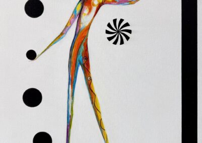 Eternal Optimism, 2023, 20x24”, acrylics on canvas. Price: $500 Artist’s description: The basis for this piece is to not give up, because help is on the way.