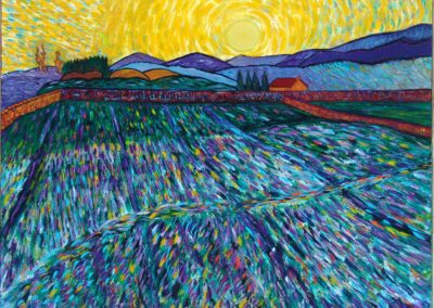 Purple Fields, 1999, 48x60", acrylic on canvas. Price: $950 Artist's description: Purple Fields.