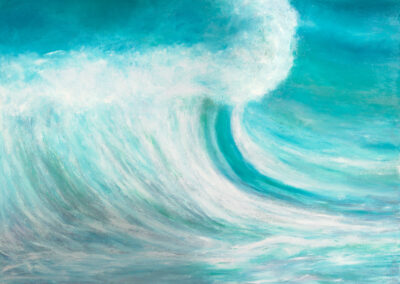 Wave of Light , 2024, 36x48" Oil on canvas. Price: $800 Artist's description: Energy of the Ocean Heals our Souls.